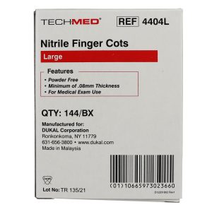 Latex Free Finger Cots - Large, Bag of 144